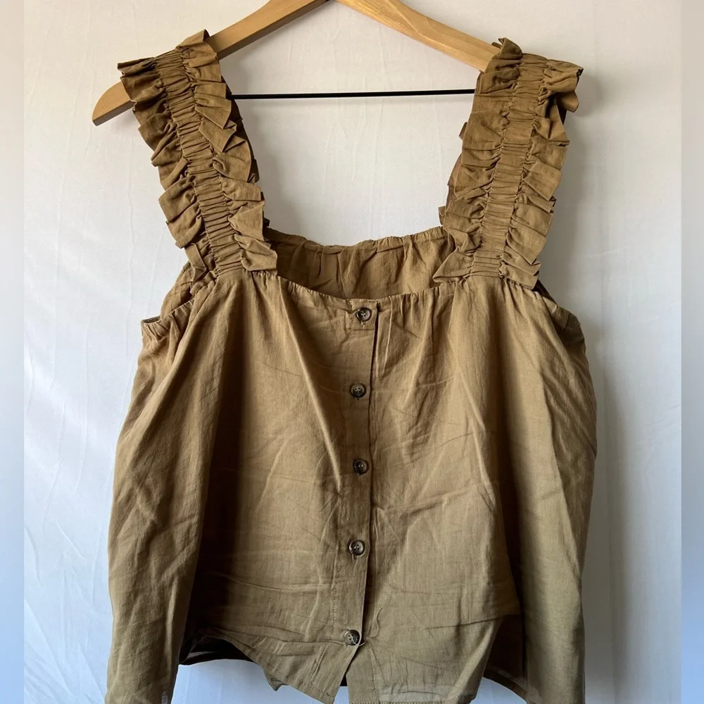 Evereve Ruffled Strap Tank Top - Picture 2 of 8